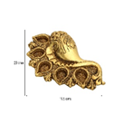 Deepak ethnique indien 850gm en laiton Shankh Design avec 5 figurines religieuses Diyas polies pour la décoration intérieure avec gravure - Product Image 4