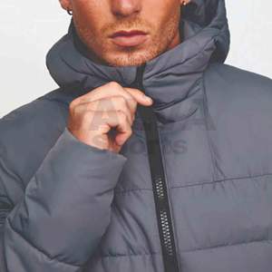 Chaquetas de hombre de burbuja de invierno personalizadas de alta calidad al por mayor diseño de estilo de invierno de lona a prueba de viento de alta calidad - Product Image 3