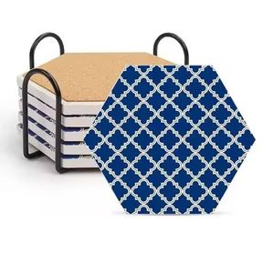 Handmade Wooden <b>Coaster</b> Plate Set of 8 Elegant Style <b>Promotional</b> <b>Coaster</b> with Plate - Product Image 3