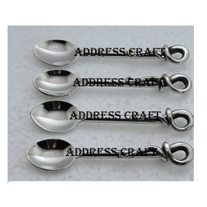 Ensembles de cuillères à dîner en acier inoxydable avec logo personnalisé couverts en métal pour la décoration de la table de mariage ensemble de vaisselle en acier inoxydable - Product Image 2