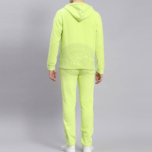 Survêtements d'hiver haut de gamme pour hommes en tissu polaire écologique et respirant, veste à manches longues et pantalon à taille élastique pour la gym - Product Image 2