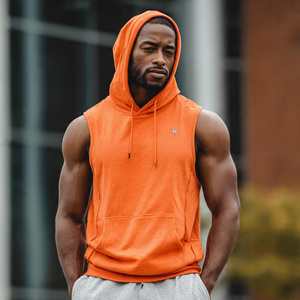 Gimnasio Fitness sin mangas capucha Top hombres entrenamiento Fitness ejercicio camiseta con capucha hombres culturista sin mangas sudaderas con capucha hombres - Product Image 4