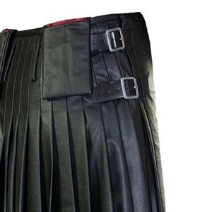 กระโปรงพับหนังลายเปลวไฟจากปากีสถาน - Product Image 5