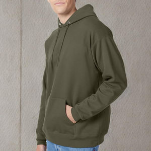 Sweats à capuche d'hiver populaires pour hommes, logo personnalisé, 100% coton molletonné, coupe régulière, manches longues, sweats à capuche à enfiler - Product Image 3