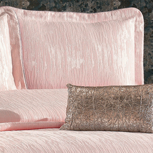 Ensemble de couvre-lit Guzide Larissa Salmon Pink 4 pièces rayé 100% chenille tissé anti-acariens anti-déchirures lavable taille King - Product Image 3