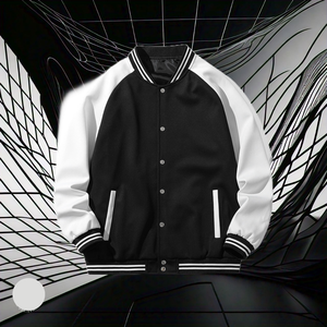 Chaqueta Varsity Personalizada de Alta Calidad con Botones para Hombre, Invierno, Manga Larga, Letras Bordadas, Lona, Béisbol, Resistente al Viento, Ecológica, OEM - Product Image 3