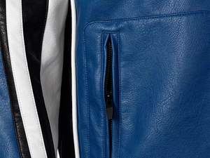 Veste de moto classique en cuir véritable Kivotech pour hommes avec vestes de course imperméables de haute qualité - Product Image 3