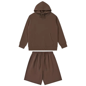 2026 Custom <b>Men's</b> Winter Track Jacket and <b>Short</b> Set <b>Zip</b> up Lightweight Hoodie Plus Size High Quality - Product Image 2