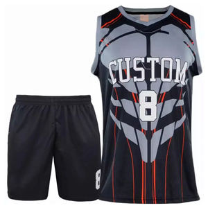 Short de basket-ball réversible double face personnalisable en gros uniformes personnalisés pour jeunes adultes ensemble avec nom et numéro et logo imprimés - Product Image 2
