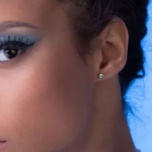 925 Plata 1ct moissanita diamante piedra natal Vintage Stud pendientes joyería para boda Unisex y fiesta - Product Image 3