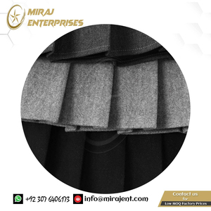 Noir Plaid taille haute fermeture éclair épais coton décontracté court a-ligne Mini jupes personnalisé automne hiver laine plissée femmes jupe - Product Image 6