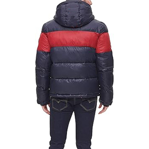 Doudoune d'hiver en laine High Street Windproof Hooded Collar Water-Resistant Zipper Front Logo Nylon Shell Washed - Product Image 2