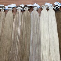 Vente en gros de cheveux : Extensions de cheveux humains Thanh Hair, 100% colorés, ondulés naturels vietnamiens, I-Tip Remy, double tirage, à la kératine