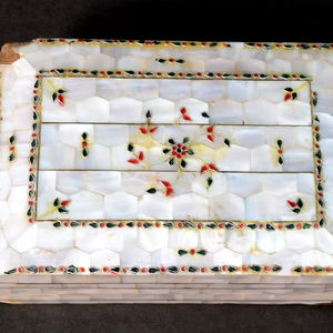 High Quality Handcrafted <b>Wood</b> and Bone Gift Box Wholesale Mother of Pearl <b>Jewellery</b> Storage for Brides and Lovers - Product Image 1