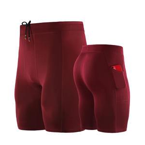 Sports Stretch Tight <b>Shorts</b> <b>Men's</b> Fitness Outerwear Training Pants Quick-drying Running <b>Compression</b> <b>Shorts</b> With Pockets - Product Image 4