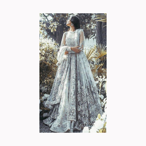 Gorgette de moda con Dabal Siquns Lehenga Party Wear Vestidos de novia Precio bajo Lehenga Vestido de una pieza a precio mayorista - Product Image 2