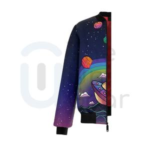 Unisex <b>Lightweight</b> <b>Summer</b> Bomber <b>Jacket</b> Trendy High Street Style Varsity Baseball <b>Men</b> Women Custom Logo Printing Winter Fashion - Product Image 3