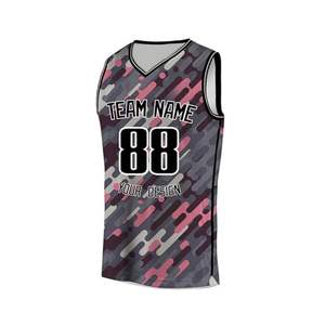 Maillot de basket-ball en polyester léger et durable, respirant, imprimé par sublimation pour hommes femmes jeunes pour les sports d'été - Product Image 3