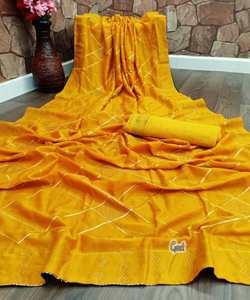 Nouveau fabuleux Festival porter coton soie broderie travail Saree Blouse pièce pour les femmes indiennes bas prix Surat Alphanumero indien - Product Image 3