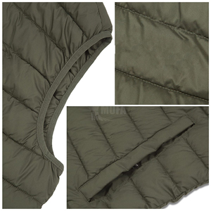 Chaleco acolchado personalizado para hombre al por mayor de fábrica, estilo Simple, cálido, impermeable, de poliéster, cortavientos, cierre de cuello, superventas de invierno - Product Image 6