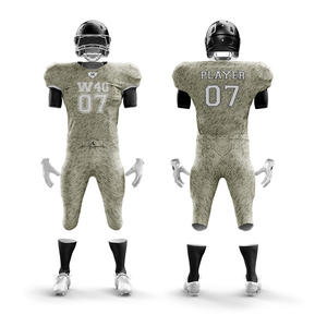 Ensemble de maillots et shorts de football américain pour hommes adultes personnalisés, 100% polyester, antibactérien, séchage rapide, respirant, grande taille, anti-UV - Product Image 4