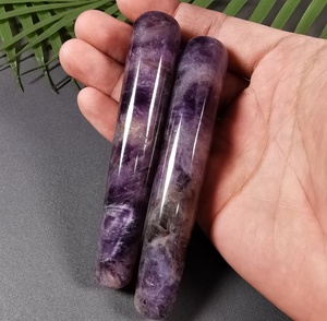 ไม้นวดอเมทิสต์ผิวเรียบคริสตัล,สำหรับบำบัดและเป็นของขวัญ - Product Image 3