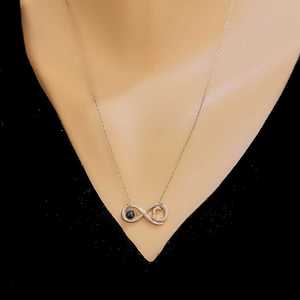 Collier pendentif infini en argent sterling 925 rose pour les occasions de cadeaux - Product Image 1