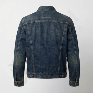 Veste d'hiver en denim délavé vintage personnalisable, mode streetwear pour homme, effet délavé au soleil, patchwork, devant uni, vêtement d'extérieur - Product Image 2