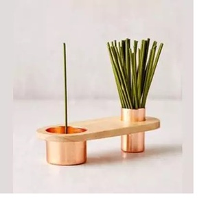 Premium Copper <b>Incense</b> <b>Sticks</b> Burner <b>Holder</b> Plate Customized Shape for Office & Home Fragrance for Tea Rose Lavender Aromas - Product Image 4