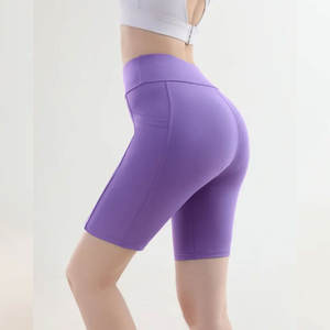Shorts de Yoga para Mujer, Transpirables, Sin Costuras, Cintura Alta, Spandex, Nailon, Secado Rápido, Ropa Deportiva para Gimnasio, Running, Fitness, Servicio Personalizado OEM - Product Image 4