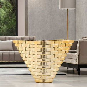 Patas de Sofá de Plástico con Patrón Tejido Triangular Moderno Hasir, Chapadas en Oro, de 12-14 cm, con Fácil Instalación para Sala de Estar - Product Image 2