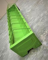 Longs plateaux d'alimentation de volaille casseroles d'alimentation pour oiseaux plateau d'alimentation de poulet rond creux métal plastique réutilisable équipement de poulet de chair plaque de casserole