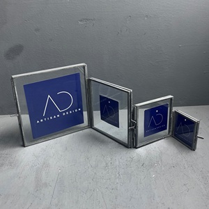Picture <b>frame</b> table top folding <b>photo</b> <b>frame</b> decorative 4 in 1 picture <b>frame</b> with grey finish - Product Image 3
