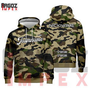 Sudadera con capucha de poliéster 100% Unisex, sudadera de invierno, diseños de camuflaje distintivos, sublimación bordada personalizada, hecha profesionalmente - Product Image 1