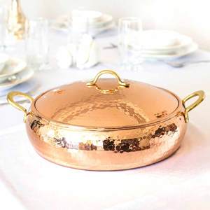Handicrafts Copper Chafing <b>Dish</b> Minimalist Safe Pure Copper Western Kitchenware Manufacturer & Exporter With High Quality - Product Image 1