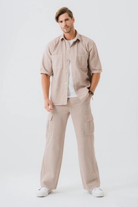 เสื้อผ้าเดนิมแขนสั้นสำหรับผู้ชาย, เสื้อยีนส์ผ้าฝ้ายระบายอากาศได้ดีเสื้อแฟชั่นลำลองสำหรับฤดูหนาว - Product Image 3