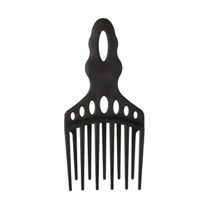 Best Selling African Black Plastic Afro Pik Comb With Logo