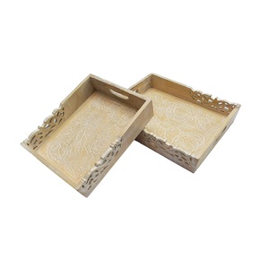 Élégant plateau en bois artisanal pour servir des collations, des fruits, du fromage et des plats gastronomiques, parfait pour la décoration de la salle à manger - Product Image 2