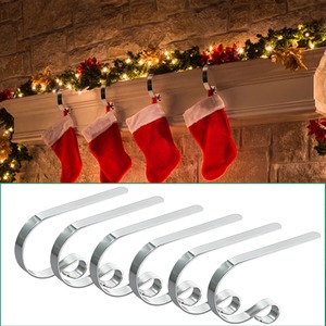 Elegant Adjustable Gold Metal <b>Christmas</b> Stocking Holder <b>Tree</b> <b>Stand</b> for Fireplace Mantel Holiday Decorative Display Rack - Product Image 1