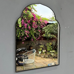 Miroir mural décoratif pour la maison, finition noire - Product Image 2