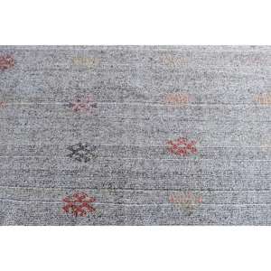 Alfombra Kilim Vintage de 3,6x7,9 pies, Alfombra Turca de Lana con Diseño de Patchwork Gris - Product Image 4