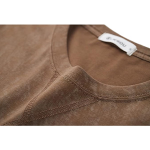 Superventas al por mayor personalizado peso pesado camiseta de gran tamaño vintage cuello redondo Camiseta de gran tamaño - Product Image 4