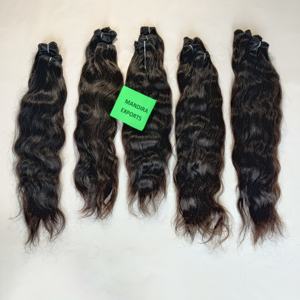 Cuticule Alignée Noir Vague Profonde Ondulés Vierge Temple Indien Cheveux Pas Cher Non Transformés 8-32 pouces Brut Naturel Bundles de Cheveux Humains - Product Image 5