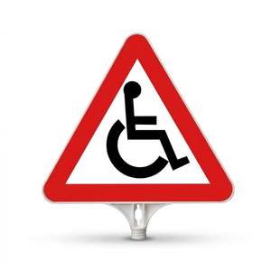 Panneaux de signalisation routière premium en plastique pour personnes handicapées, avec impression recto-verso, pour la sécurité et la visibilité - Product Image 1