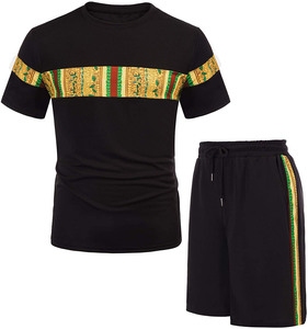 Conjunto de Dos Piezas de Verano para Hombre con Logotipo Personalizado, Transpirable, de Secado Rápido, Estampado, Estilo Casual, 100% Poliéster - Product Image 1