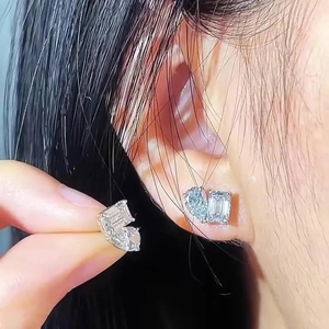 4CT ngọc lục bảo Lê cắt labgrown kim cương Stud Bông tai 14k vàng toi ET MOI hai đá Solitaire cho món quà kỷ niệm nhắm mục tiêu đến cô ấy - Product Image 4