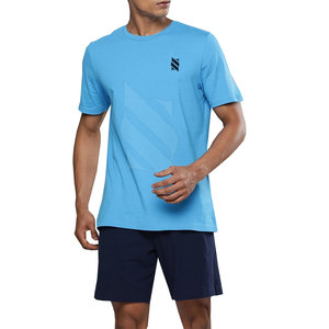 Servicio OEM, Conjunto de Camiseta y Pantalones Cortos de Color Contrastante Más Vendido en Línea, Cintura Elástica, Largo hasta la Rodilla, con Logotipo Personalizado - Product Image 1