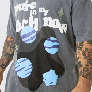 T-shirts de haute qualité, design unique, fabriqués au Pakistan, tissu respirant, uni, été, écologique, séchage rapide, impression puff - Product Image 4