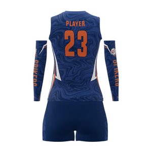 Uniforme de voleibol profesional para mujer, logotipo personalizado impreso, ropa deportiva de equipo de secado rápido, tela de LICRA transpirable - Product Image 3