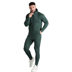 High Quality 100% Cotton 2 Piece Plus Size Velour Joggers Sweat Jogger Sports Custom Tracksuits for Men - Product Image 4